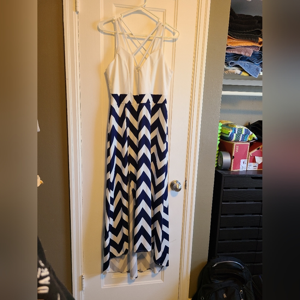 Front slit maxi dress
